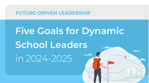 Illustration featuring man viewing a summit to climb with text 